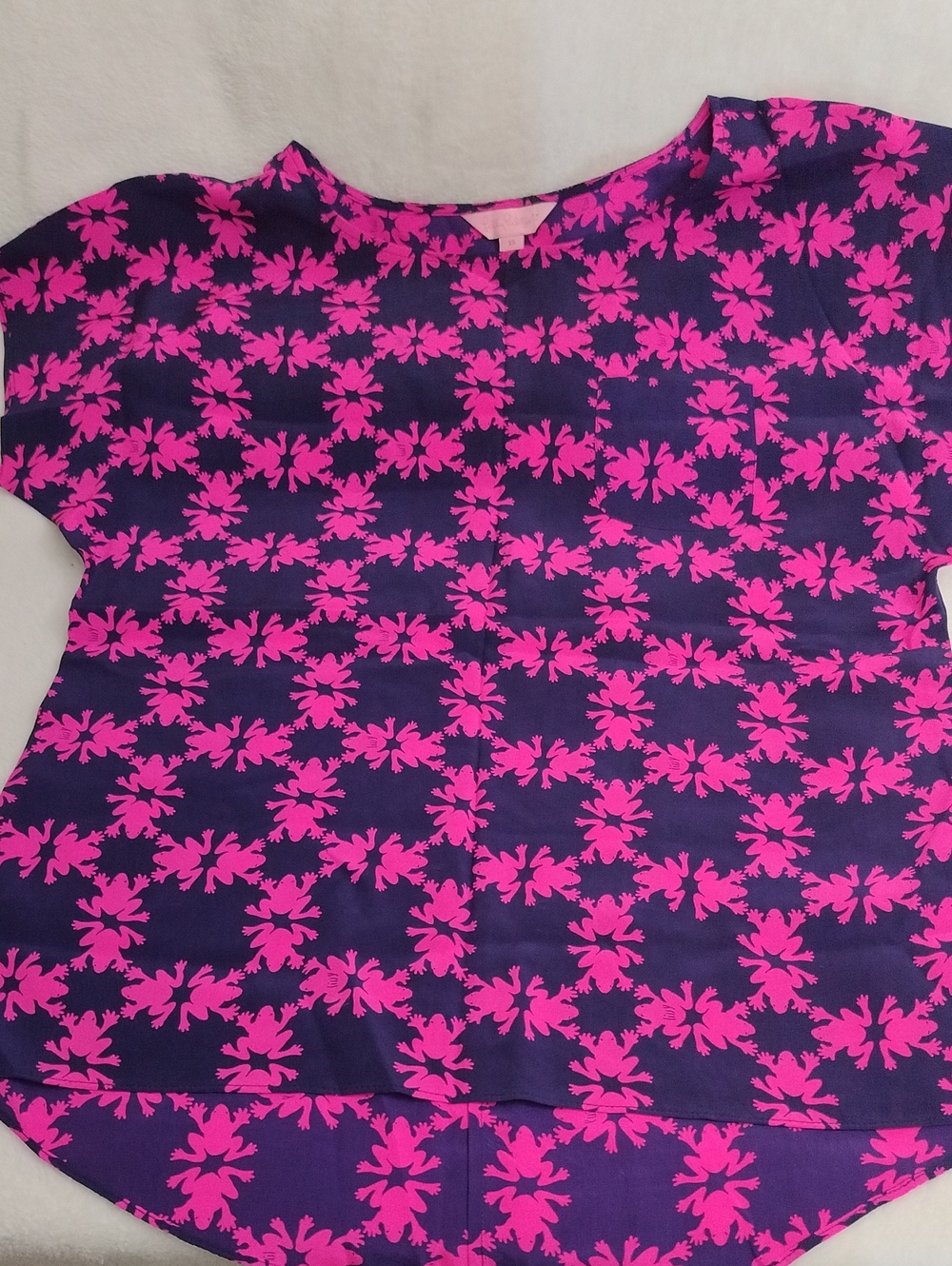 Lilly Pulitzer Get Hoppy Silk Top Women's XS